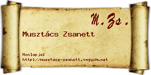 Musztács Zsanett névjegykártya