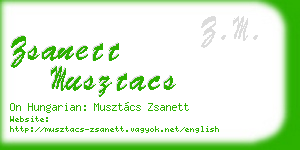 zsanett musztacs business card